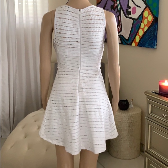 Aqua white eyelit dress - Picture 3 of 4